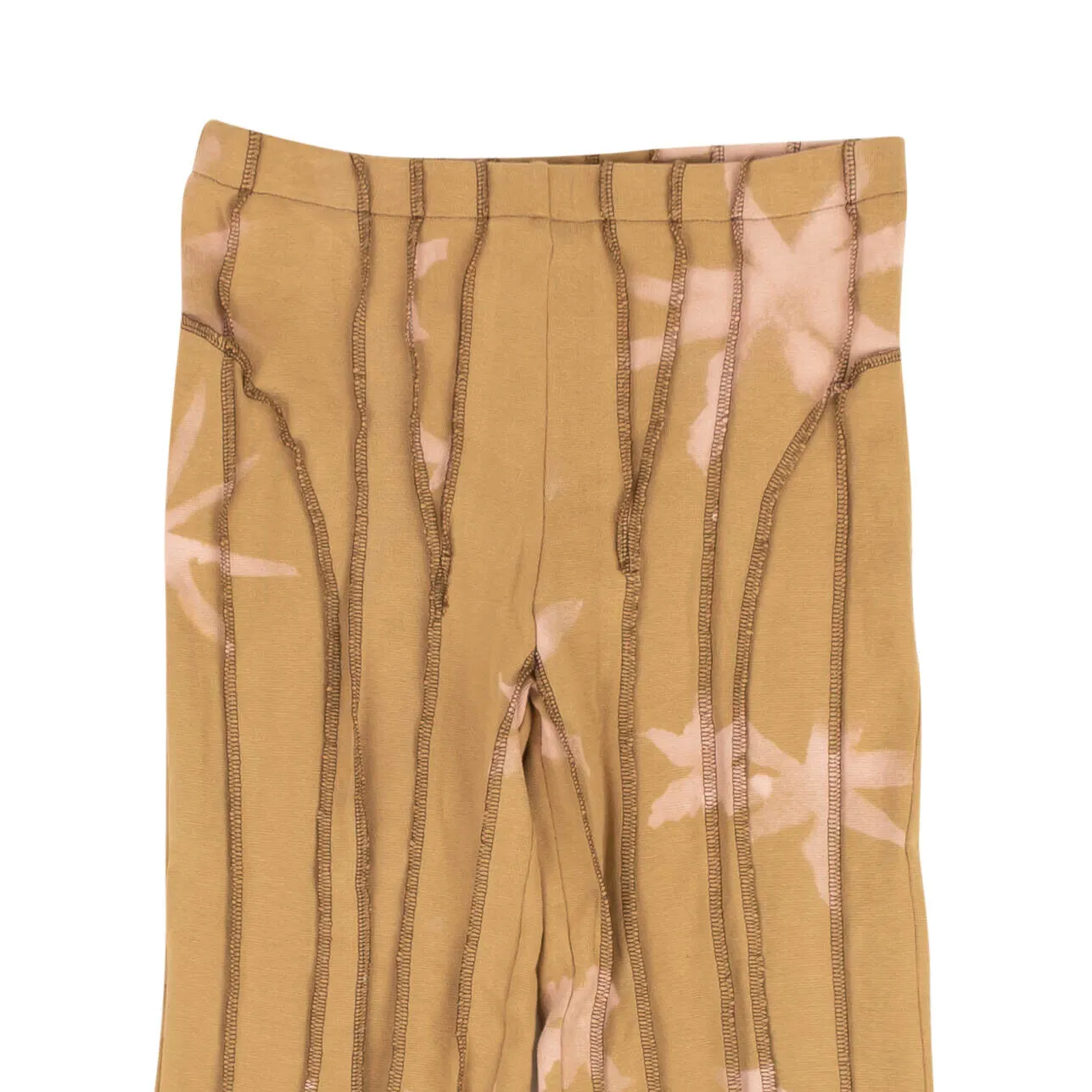 Camel Peige Pink Capri Stripe Cropped Pants