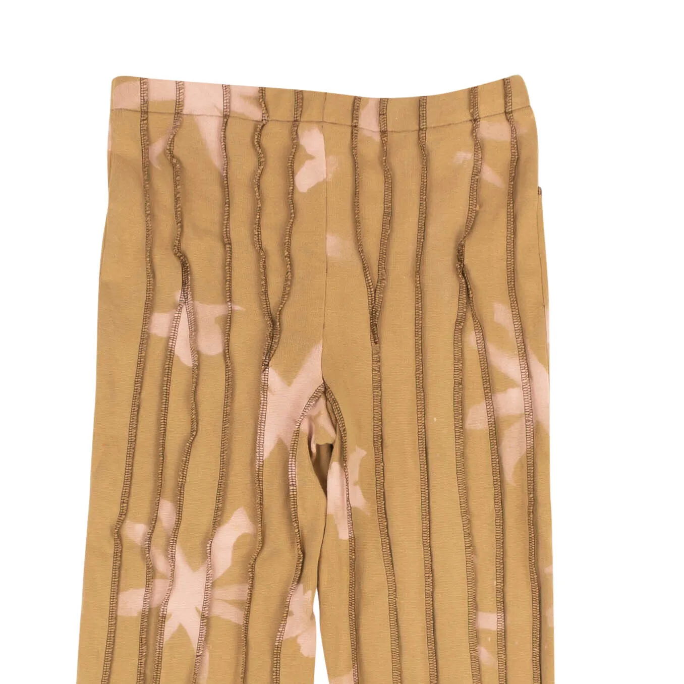 Camel Peige Pink Capri Stripe Cropped Pants