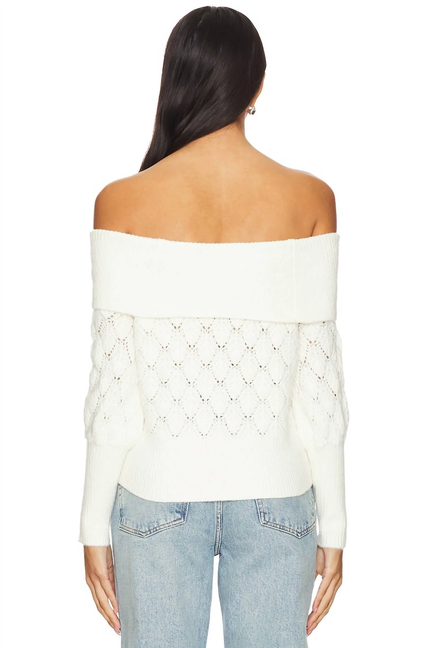 Camilla Off The Shoulder Sweater In Sea Salt