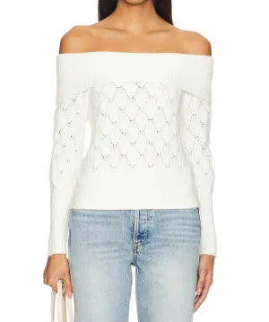 Camilla Off The Shoulder Sweater In Sea Salt