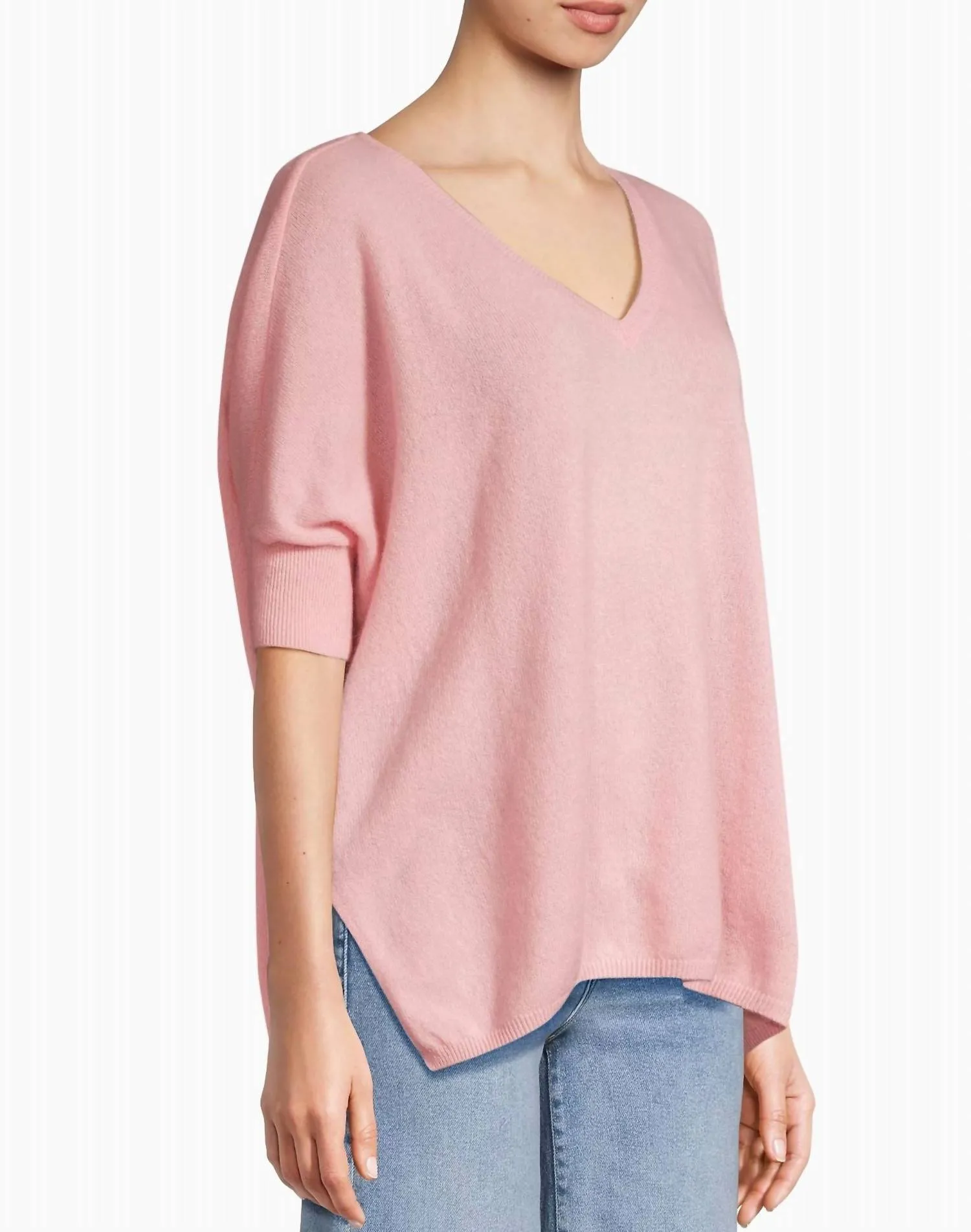 Cashmere Pow Pow Sweater In Pink Pearl