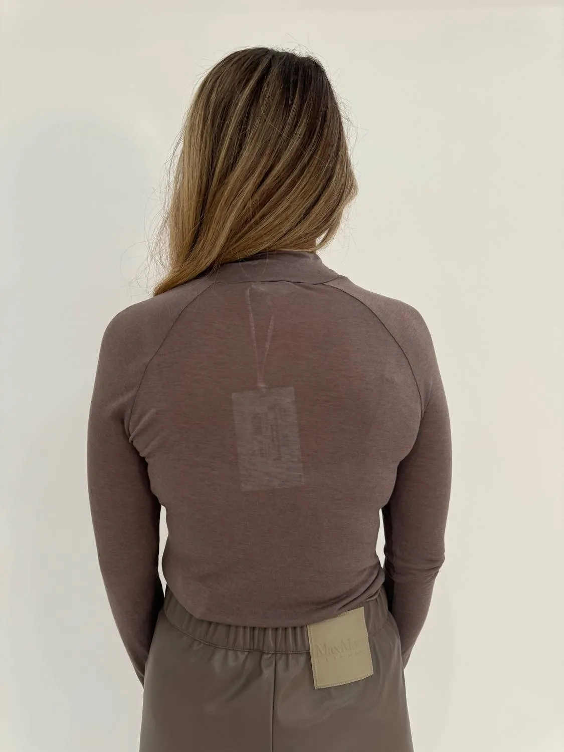 Catullo Mock Neck Sweater In Hazelnut