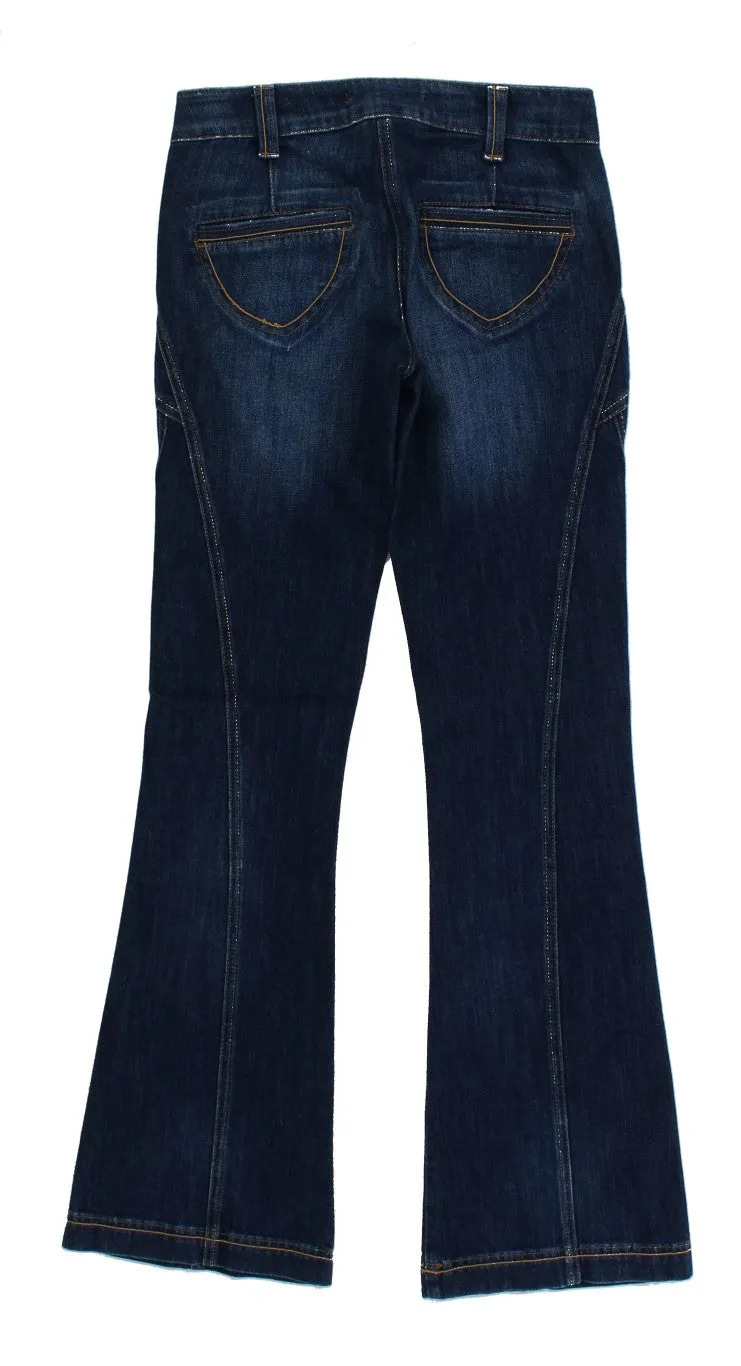 Cavalli Elegant Flare Leg Low Waist Women's