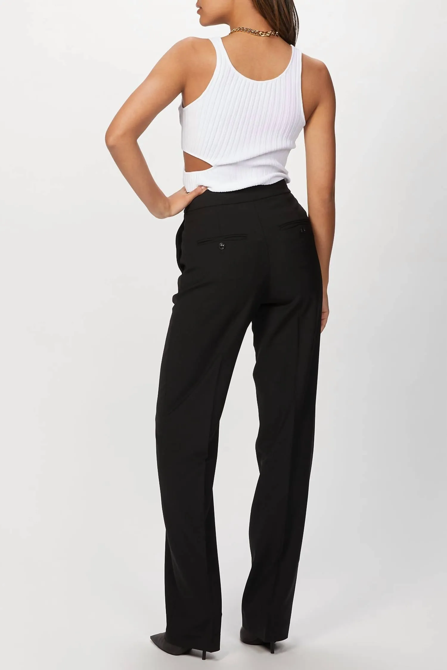 Cavalry Twill Straight Pant In Black