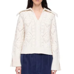 Cele Sweater With Collar In Cream