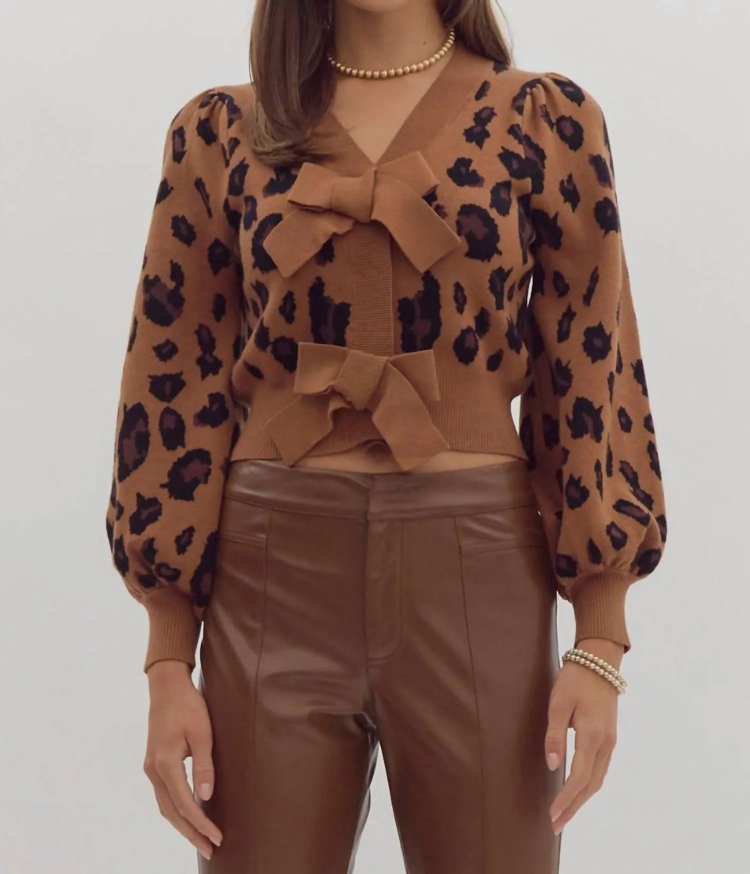 Charming Cheetah Cardigan In Cheetah Pattern