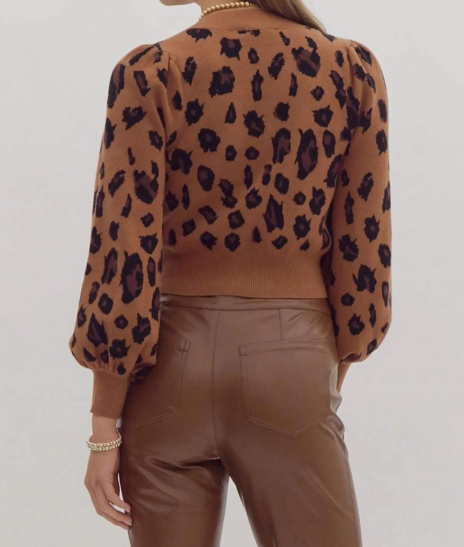 Charming Cheetah Cardigan In Cheetah Pattern
