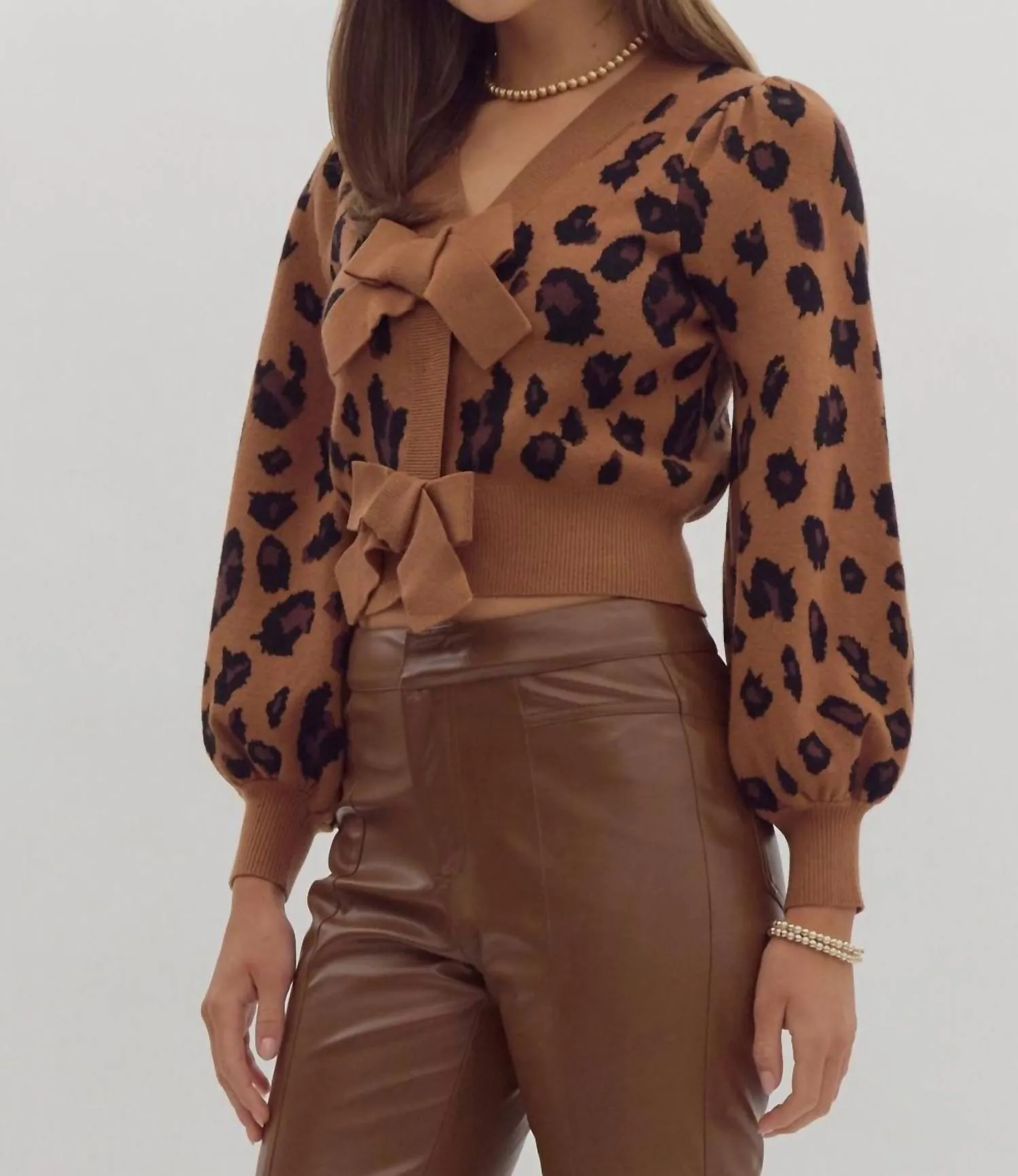 Charming Cheetah Cardigan In Cheetah Pattern