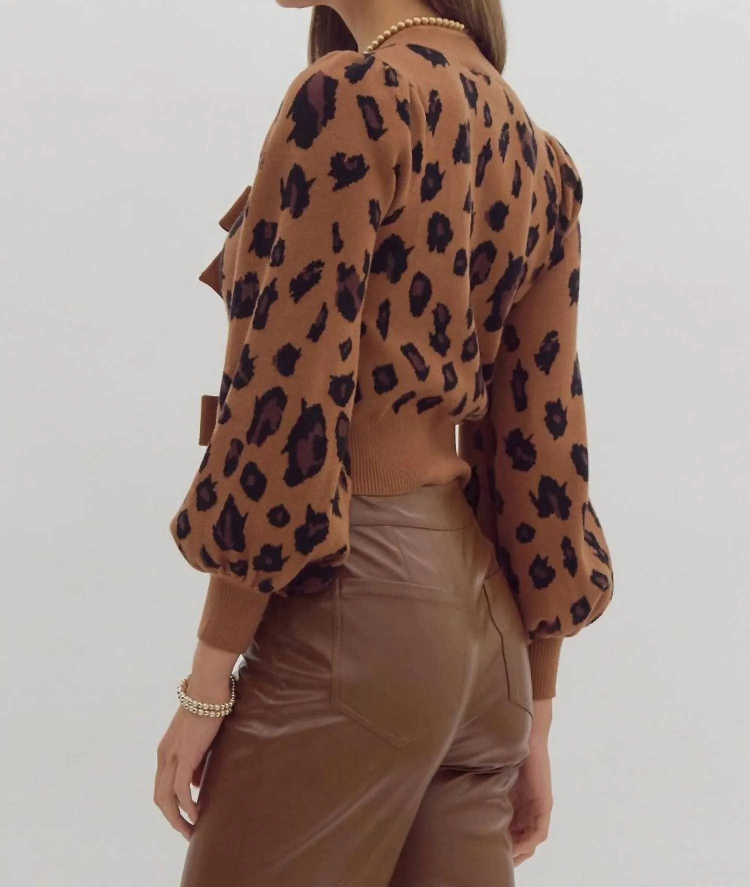 Charming Cheetah Cardigan In Cheetah Pattern