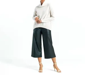 Chunky Ribbed Tipped Hem Sweater Top In Sand