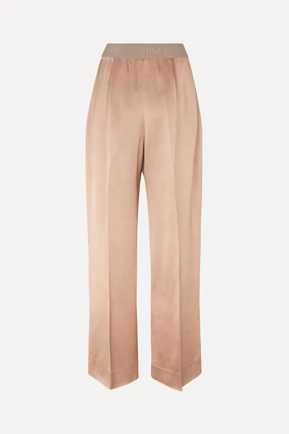 Ciara Satin Pants In Stucco