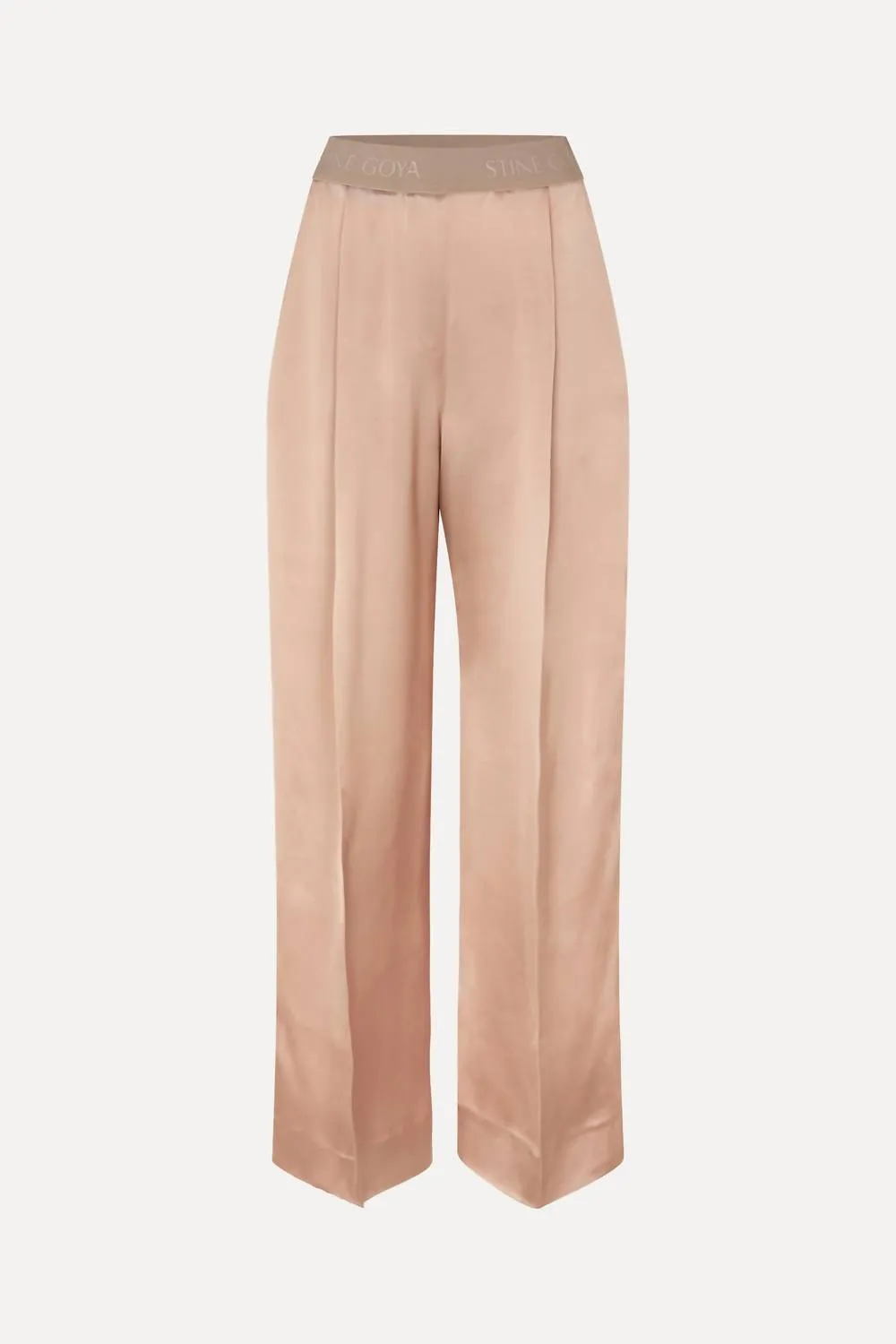 Ciara Satin Pants In Stucco