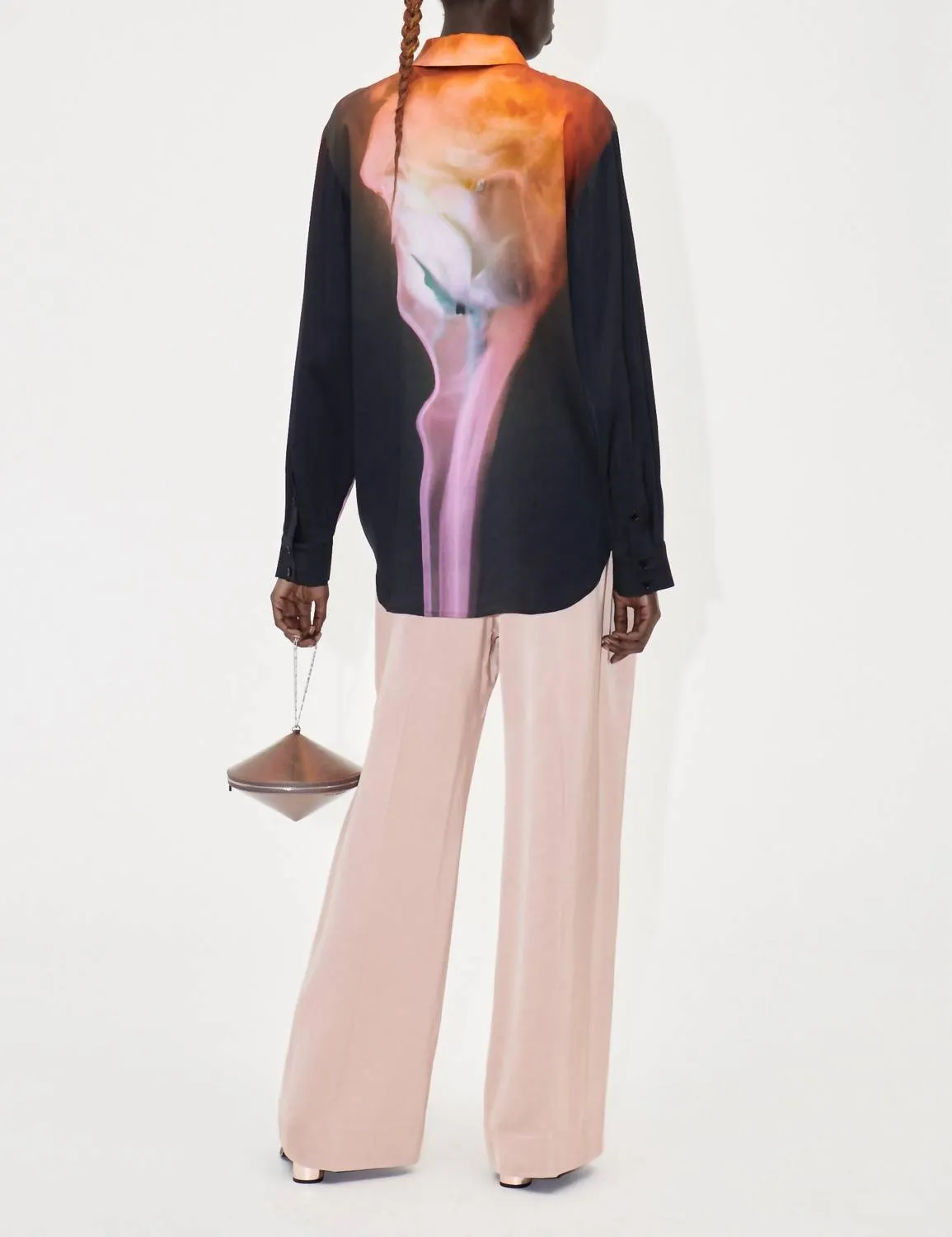 Ciara Satin Pants In Stucco