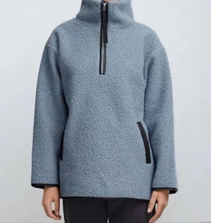 Cidan 1/2 Zip Pullover In Blue