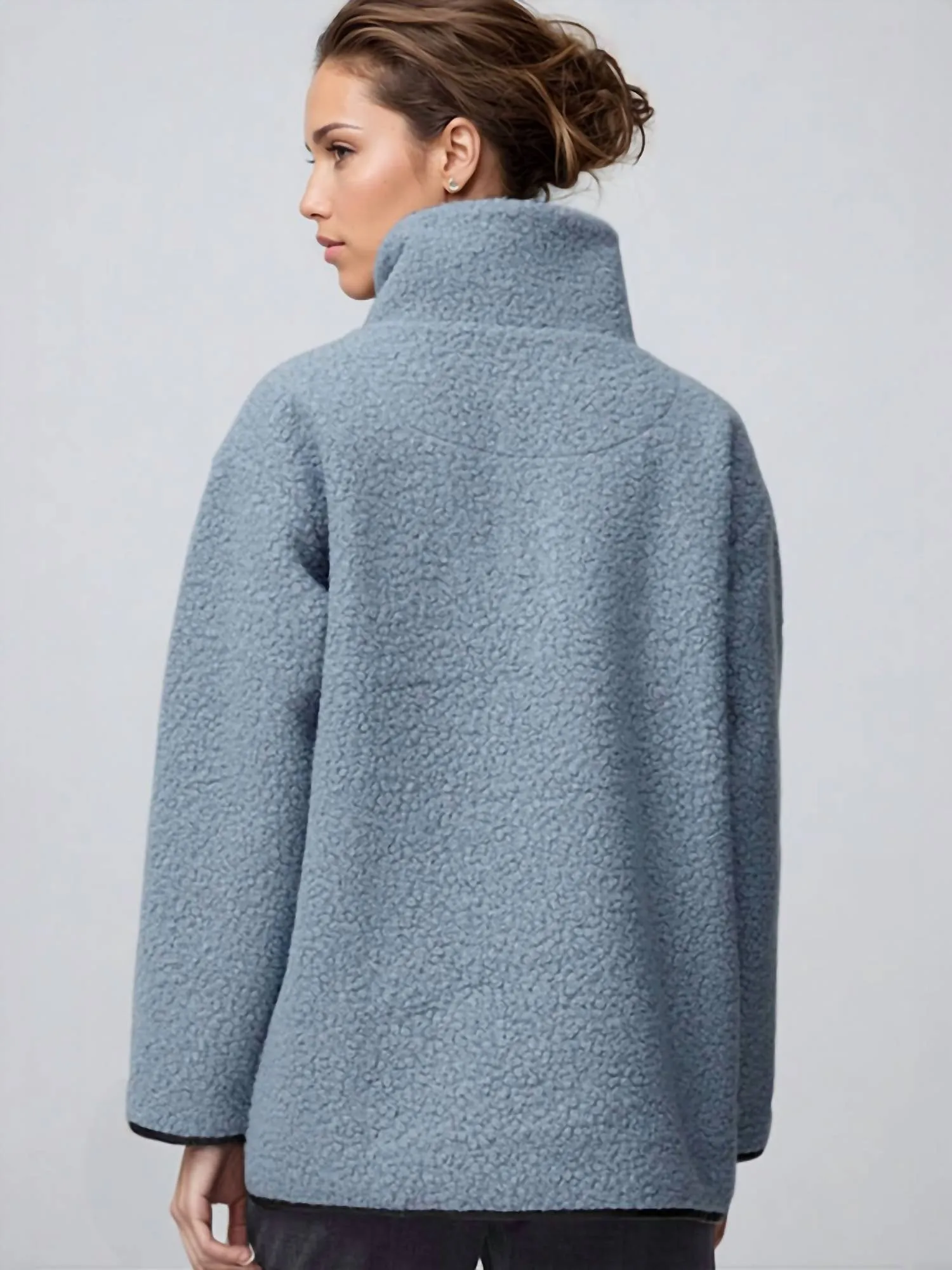 Cidan 1/2 Zip Pullover In Blue