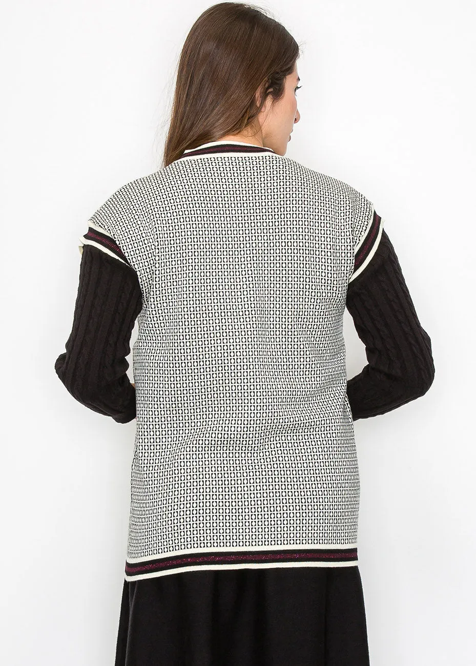 Classic Knitted Contrast Vest