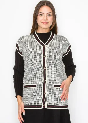 Classic Knitted Contrast Vest