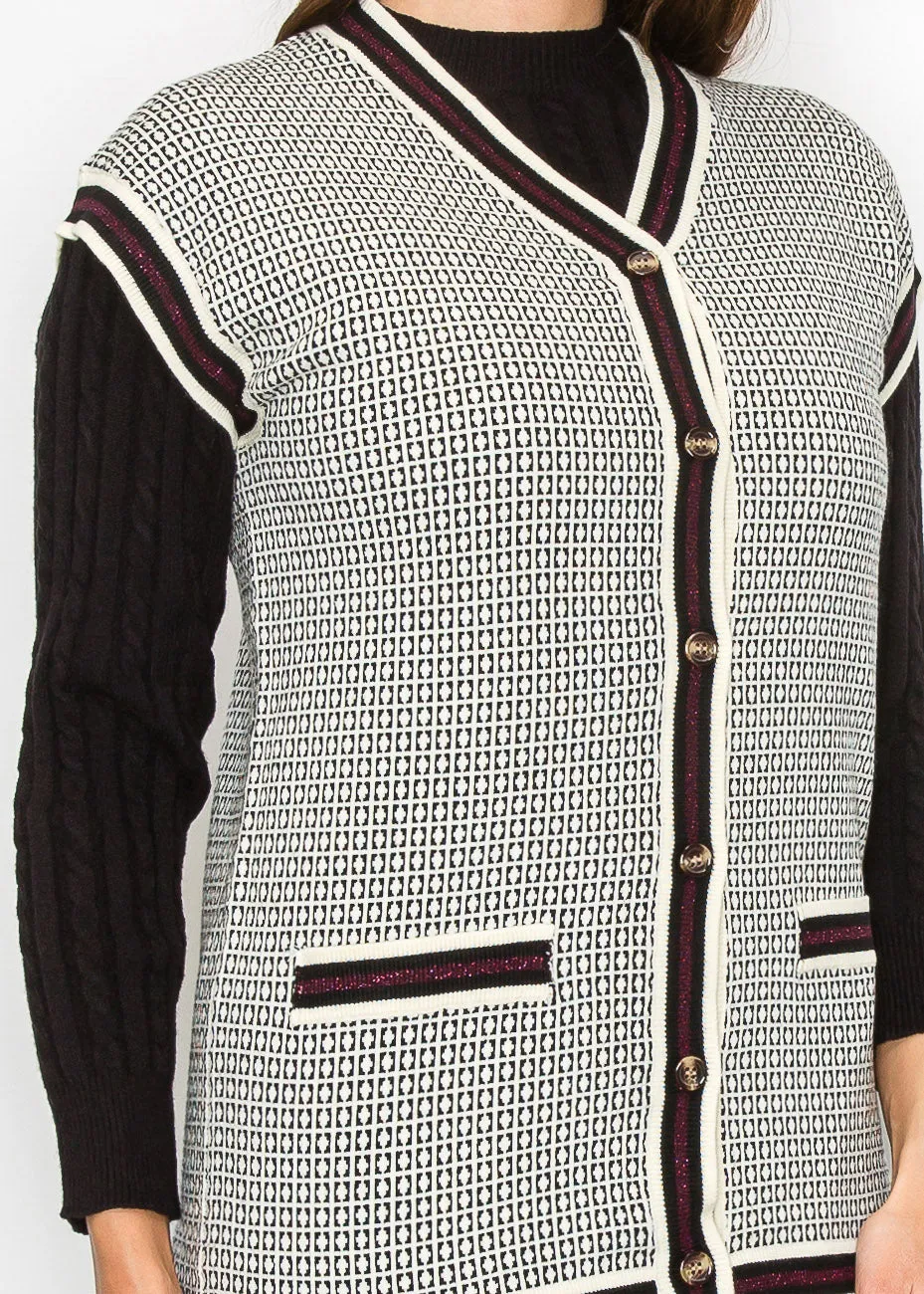 Classic Knitted Contrast Vest