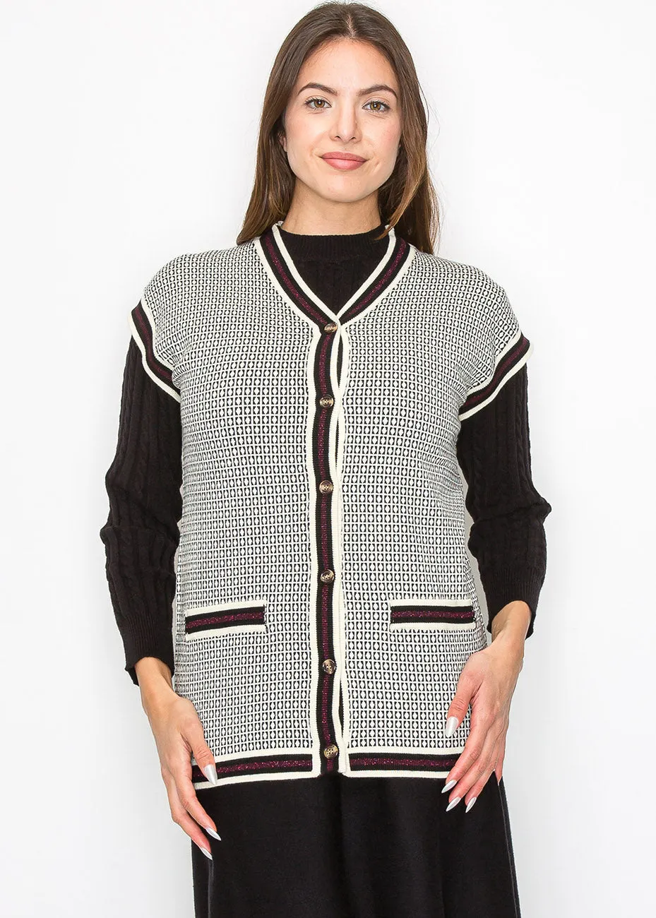 Classic Knitted Contrast Vest