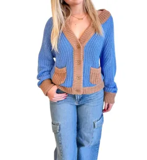 Coastal Calm Cardigan In Blue