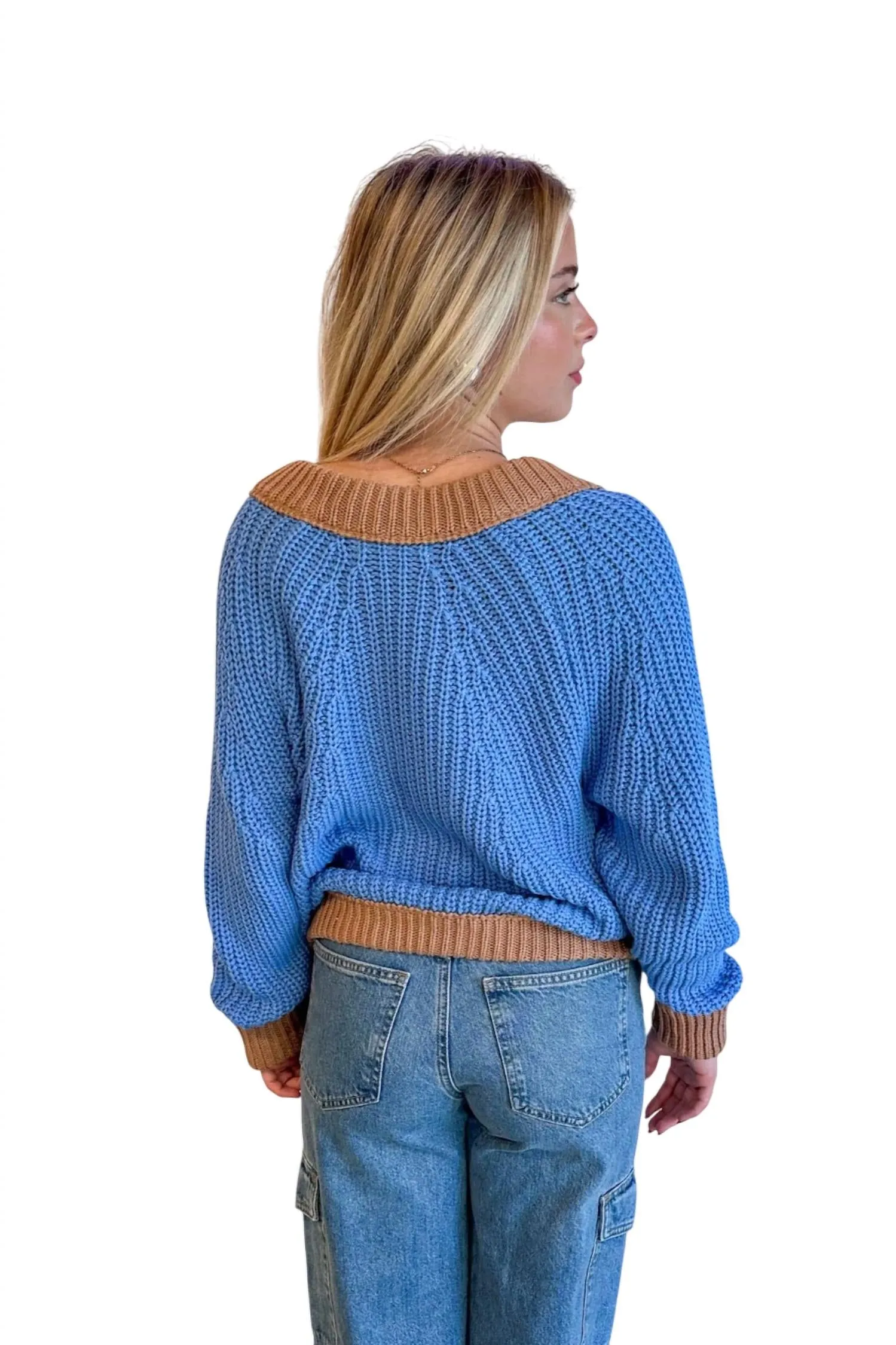 Coastal Calm Cardigan In Blue