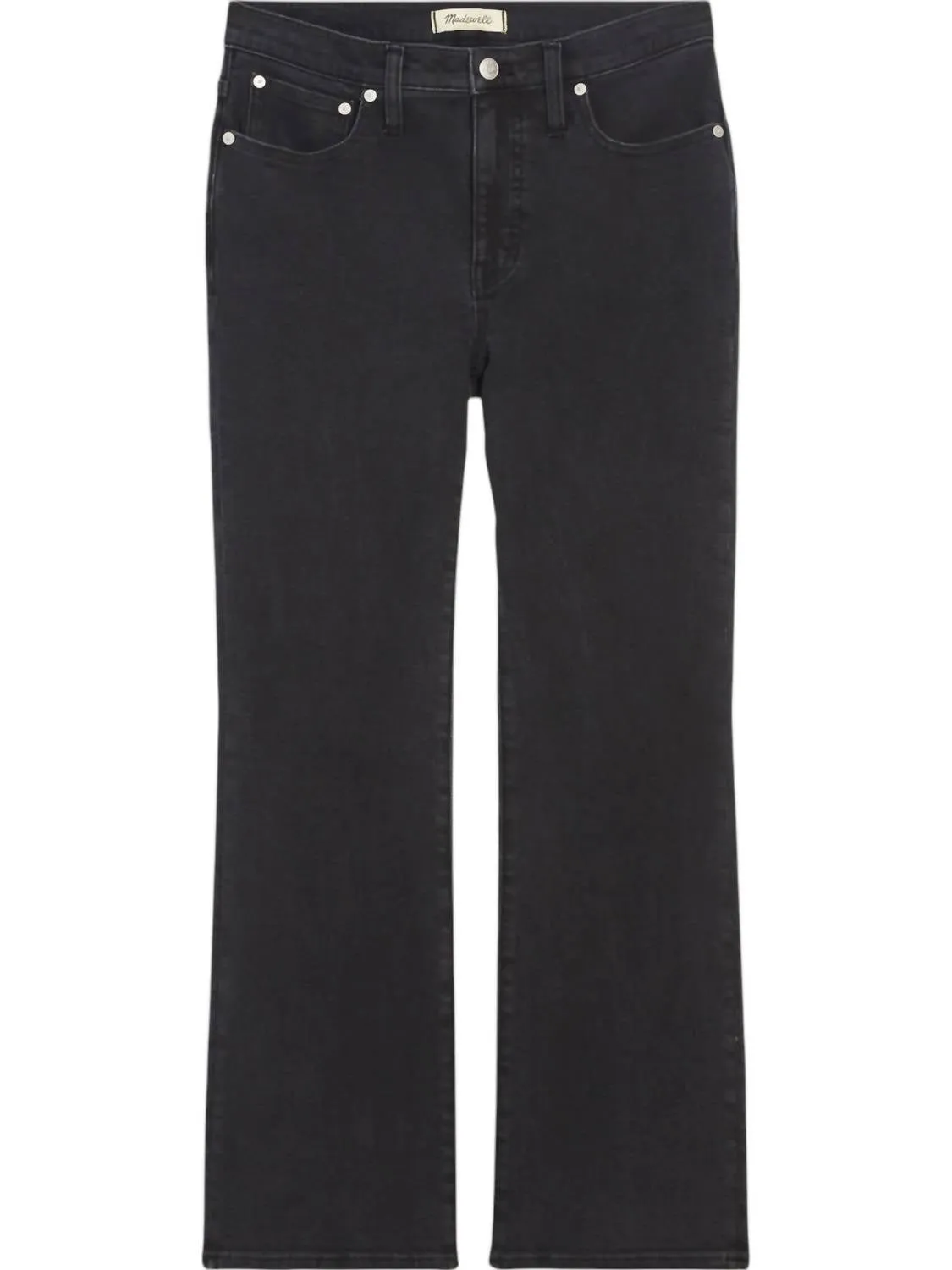 Coated Kickout Crop Jeans In Black