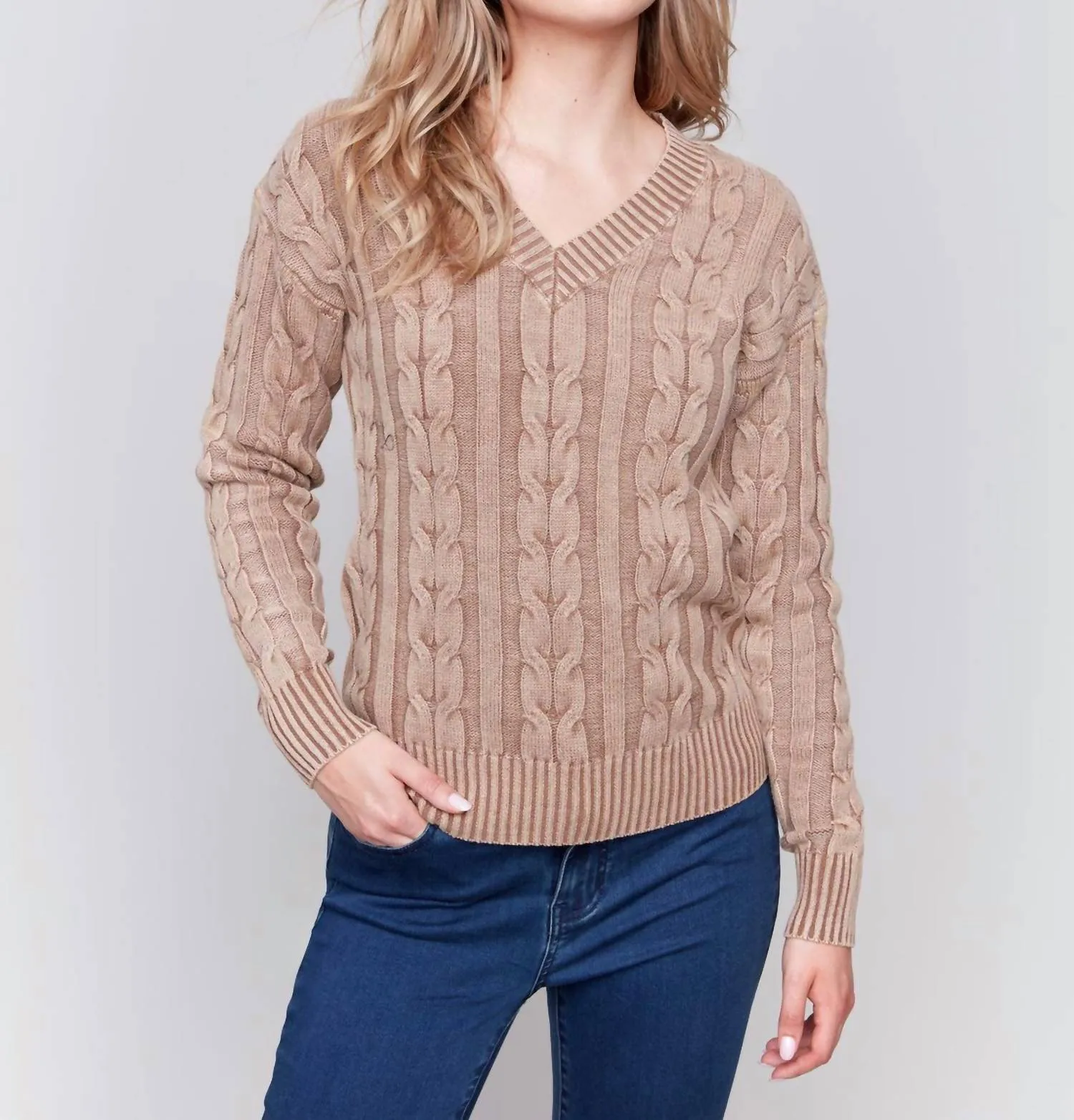 Cold Dye Sweater In Truffle-Cold-Dye Truffle-Cold-Dye