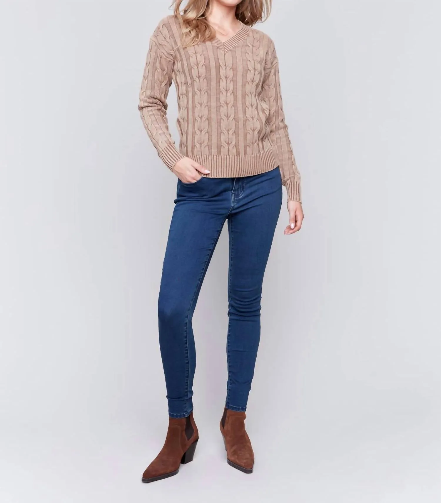 Cold Dye Sweater In Truffle-Cold-Dye Truffle-Cold-Dye