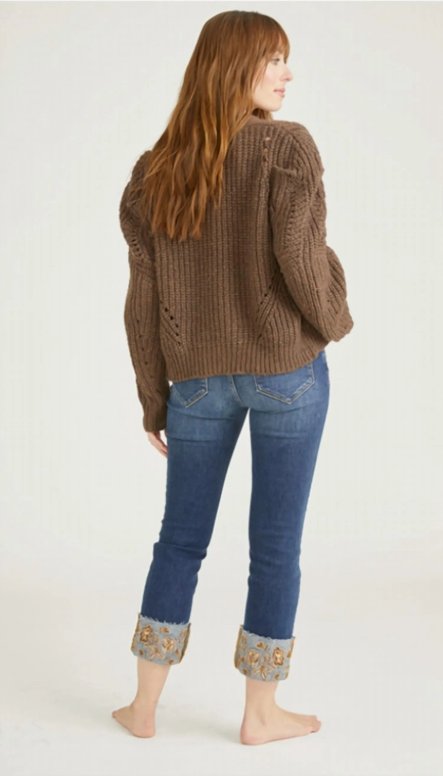 Colette Veranda In Taupe In Dark Wash