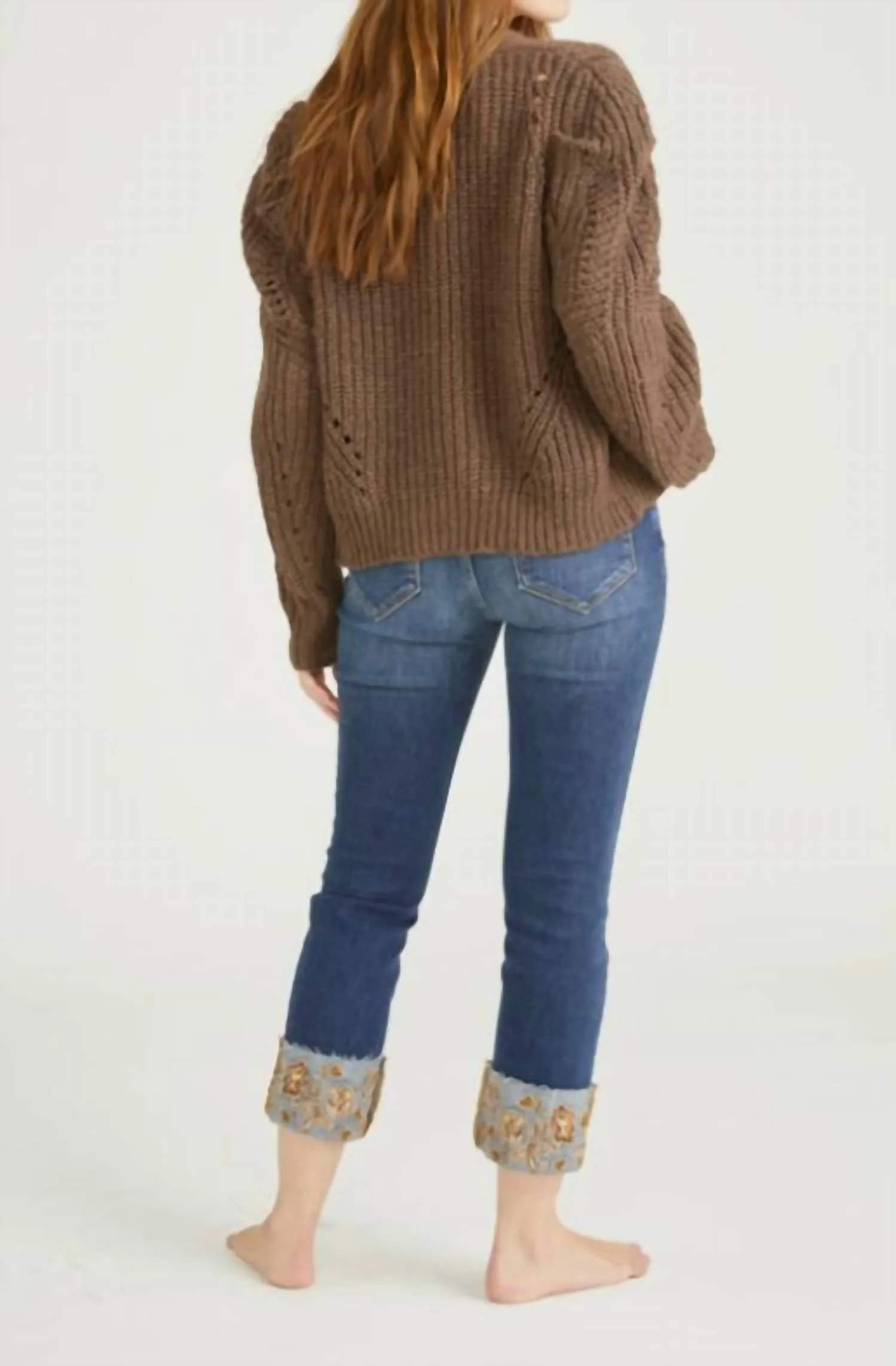 Colette Veranda In Taupe In Dark Wash