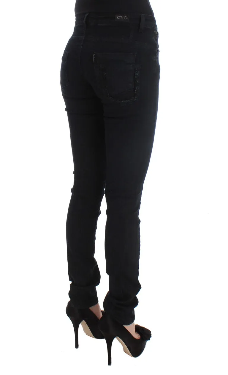 Costume National  Cotton Slim Fit blue Women's Jeans