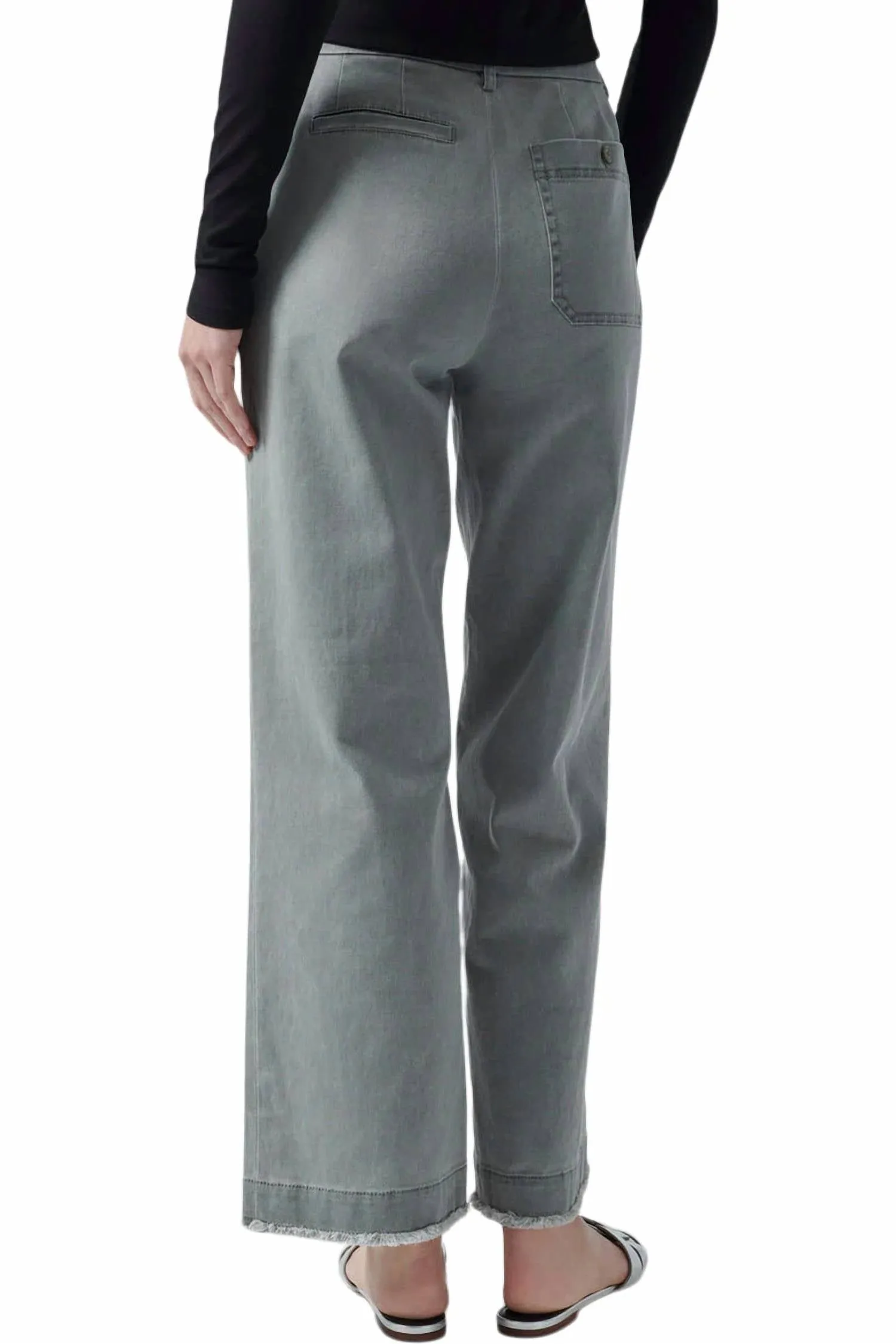Cotton Twill Boyfriend Pant In Olive Drab