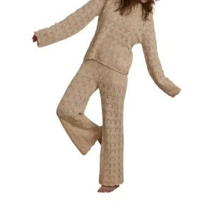 Crochet Knit Pullover In Natural