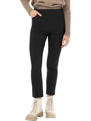 Crop Pull On Pants In Black