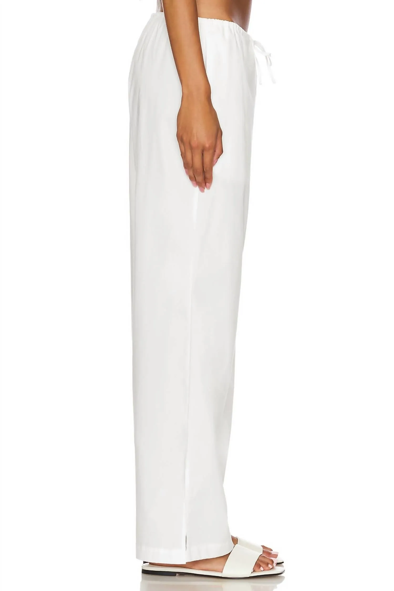 Daisy Poplin Pant In White