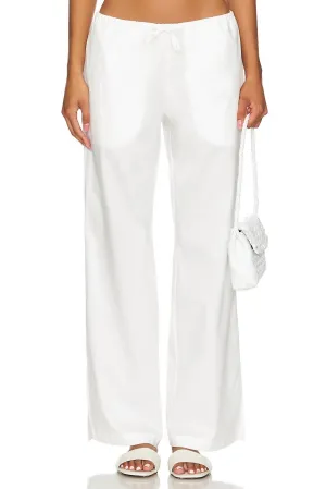 Daisy Poplin Pant In White
