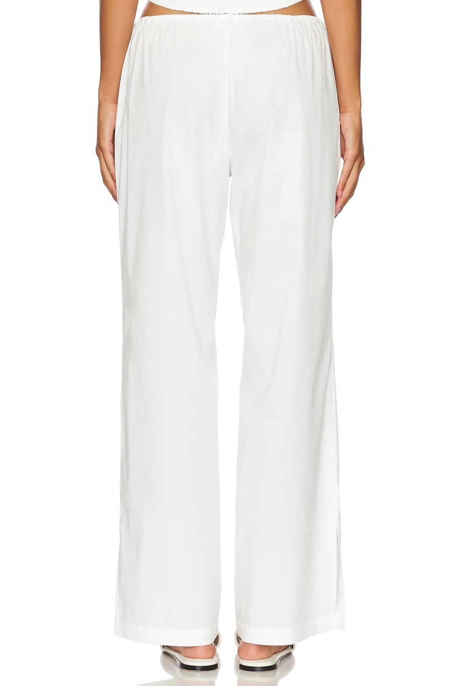 Daisy Poplin Pant In White