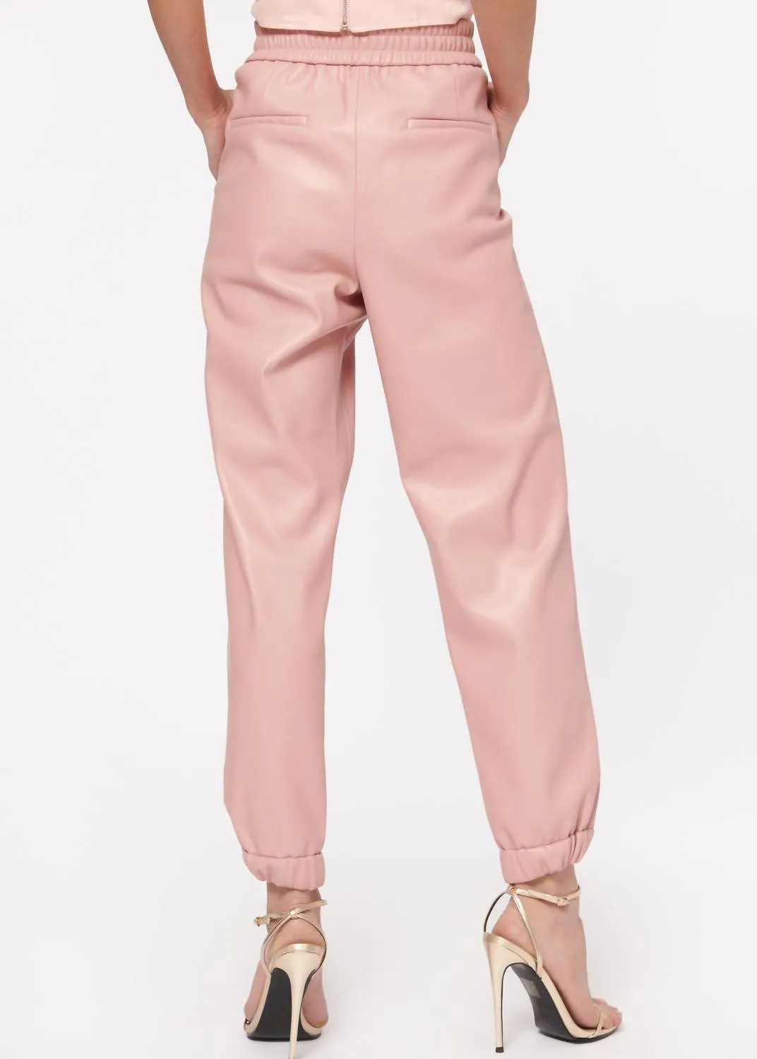 Dalton Vegan Leather Pant In Cameo