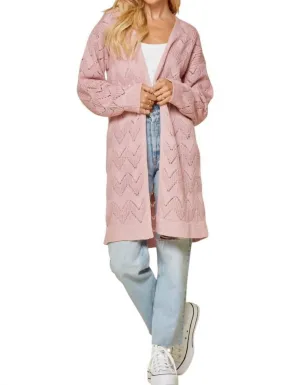 Days Go By Cardigan In Blush