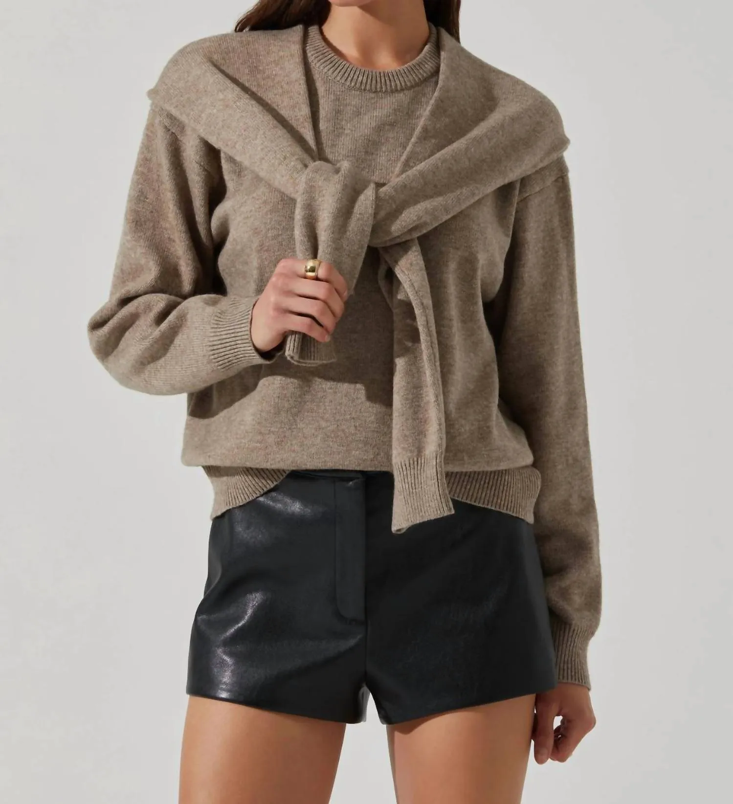 Delrin Sweater In Taupe