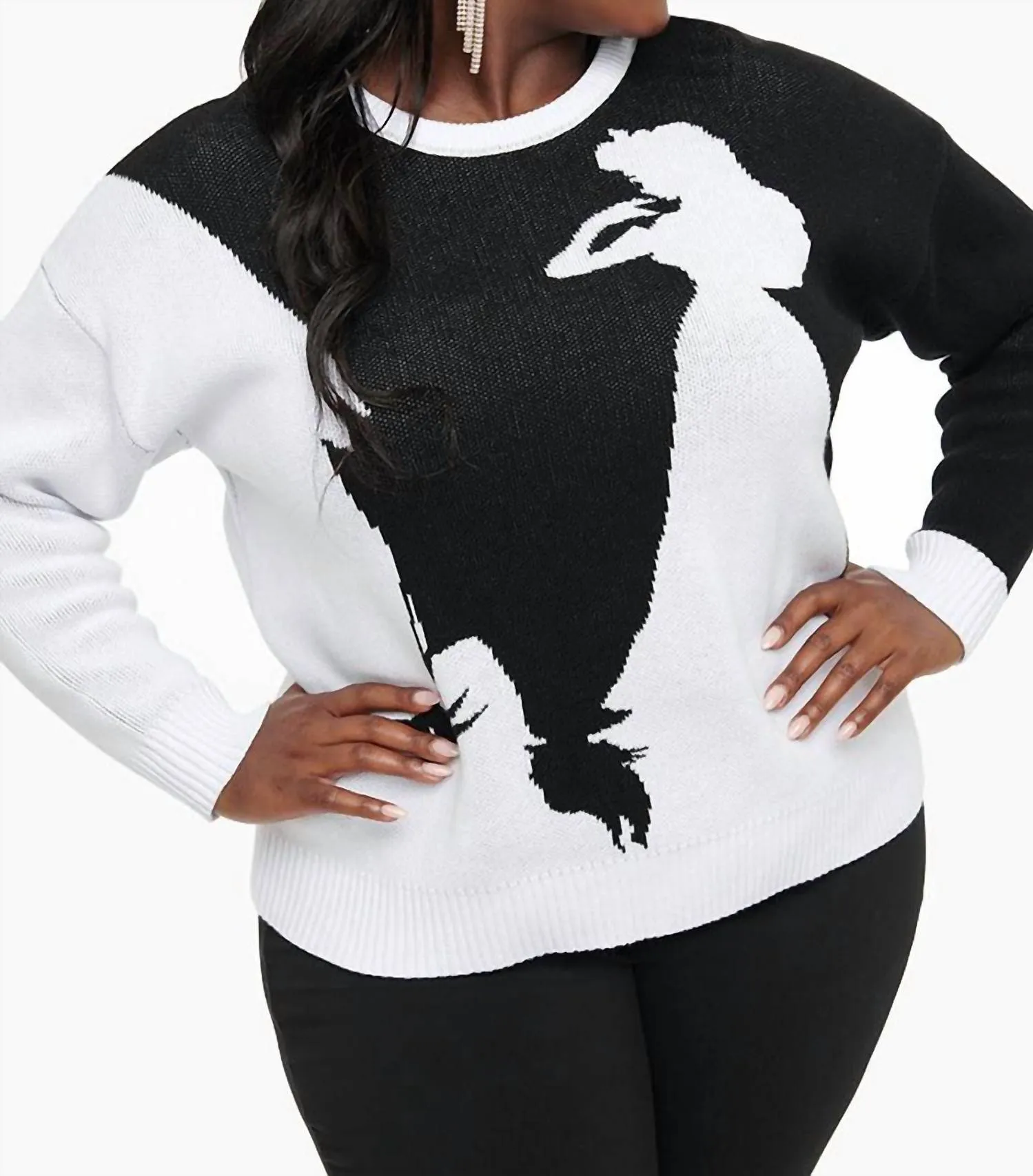 Disney Princess X Unique Vintage Sleeping Beauty Sweater In Black/white