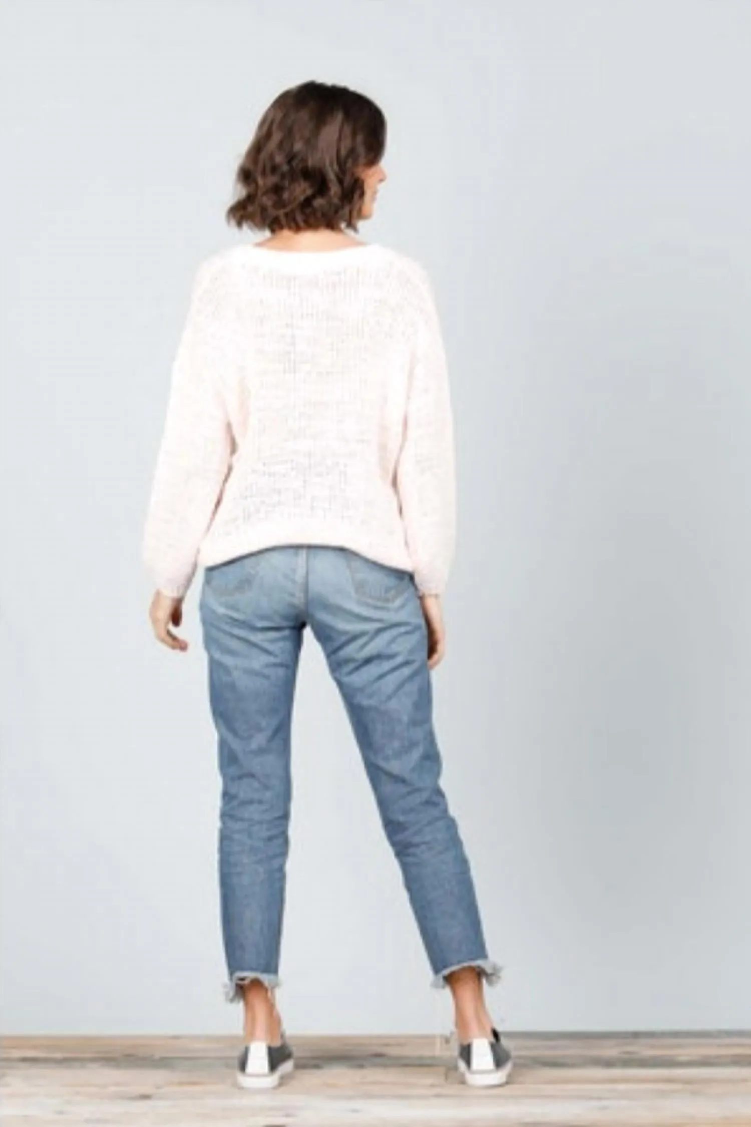 Dodger Knit Sweater In Blush Pink