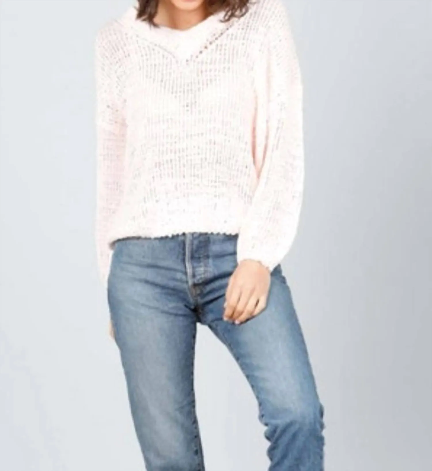 Dodger Knit Sweater In Blush Pink