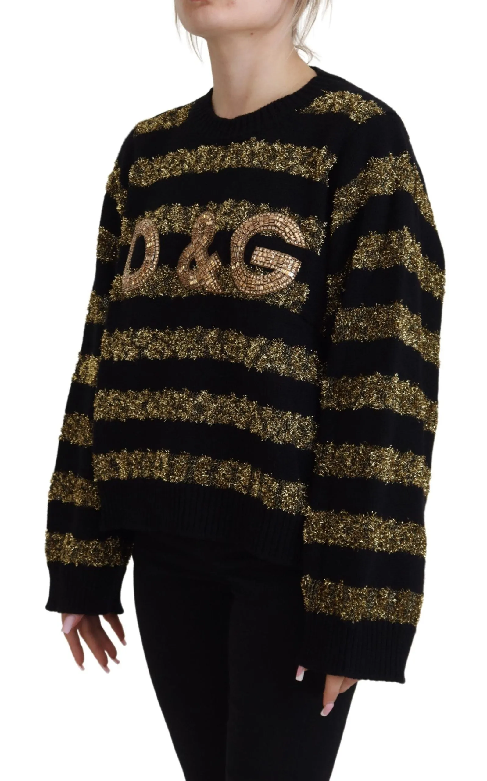 Dolce & Gabbana Elegant and gold Crystal Women's Sweater
