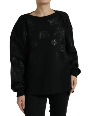 Dolce & Gabbana Elegant Floral Applique Women's Sweater