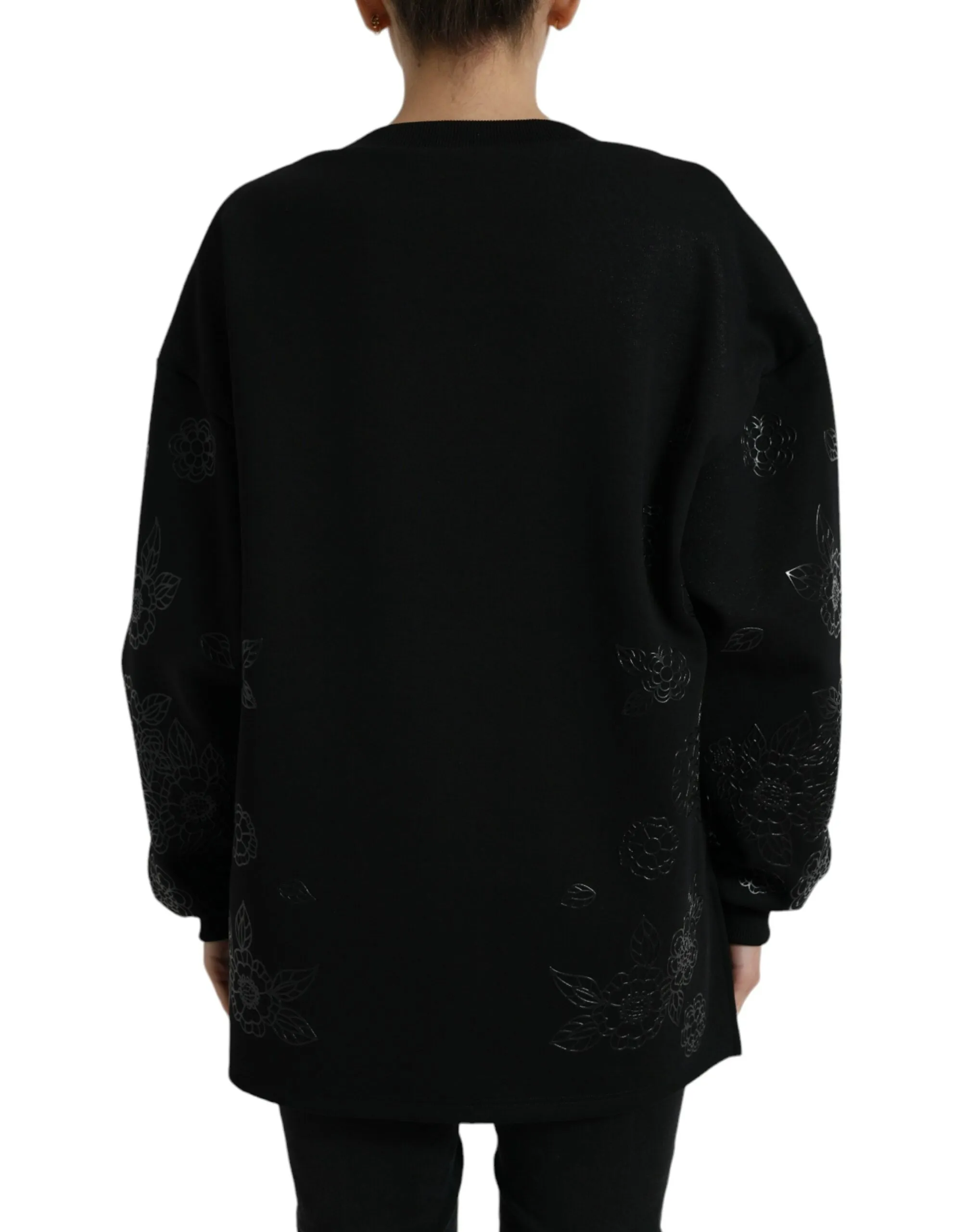 Dolce & Gabbana Elegant Floral Applique Women's Sweater