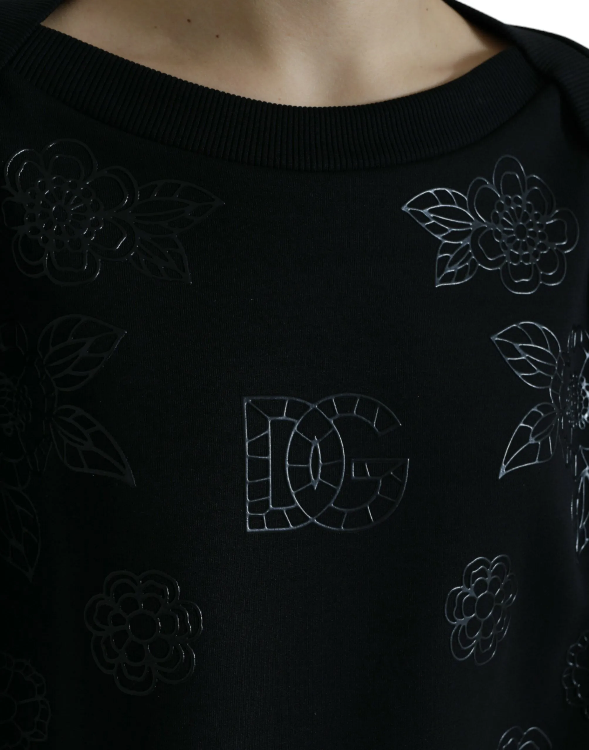 Dolce & Gabbana Elegant Floral Applique Women's Sweater