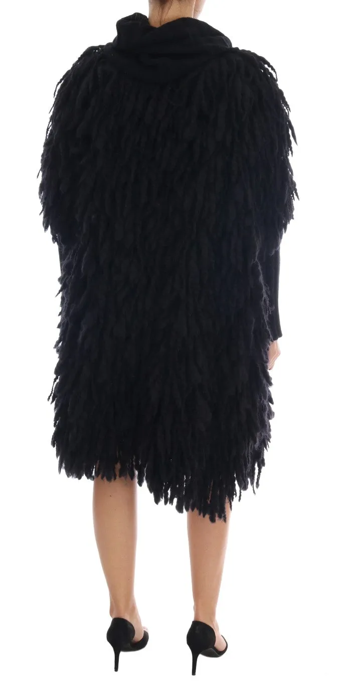 Dolce & Gabbana Elegant Fringed Wool-Cashmere Women's Sweater