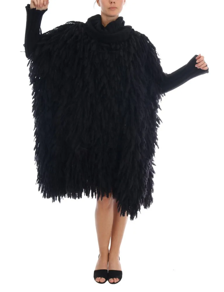Dolce & Gabbana Elegant Fringed Wool-Cashmere Women's Sweater