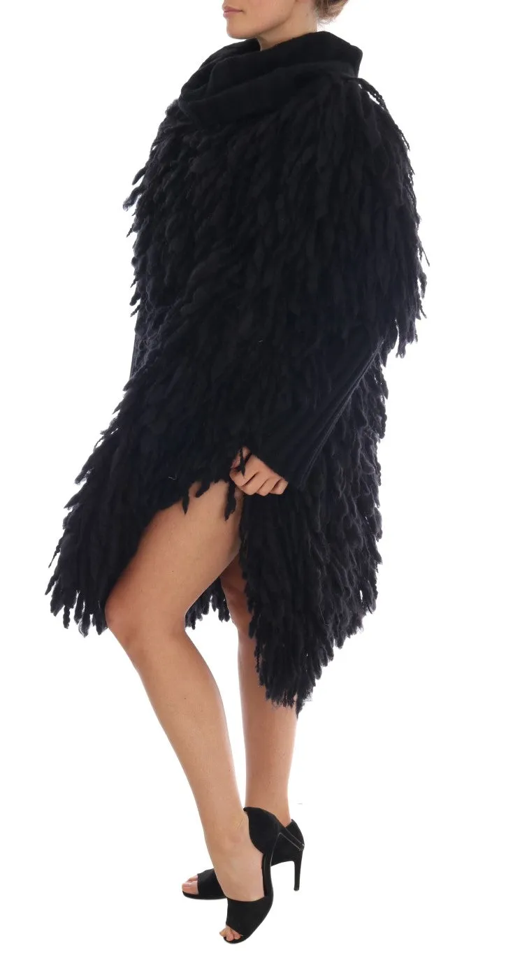 Dolce & Gabbana Elegant Fringed Wool-Cashmere Women's Sweater